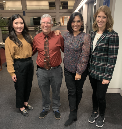 Prof Curran with Spectrum News Journalists